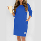 Rochie casual cu guler rotund și croi lejer pentru femei