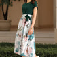 Rochie midi cu imprimeu floral pentru femei