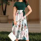 Rochie midi cu imprimeu floral pentru femei