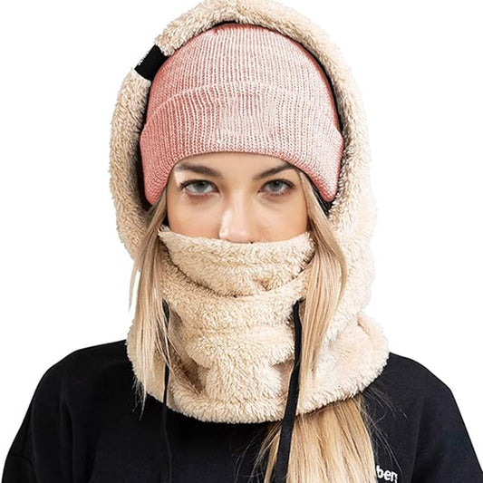 Eșarfă unisex cu glugă pentru schi