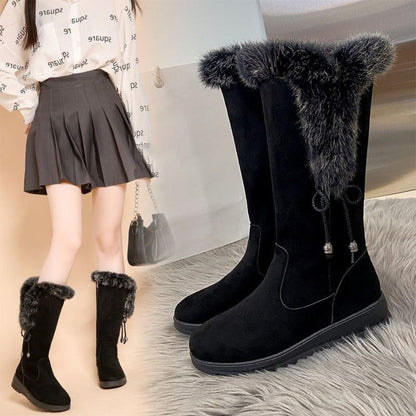 ❄️👢Botine Mid-Calf pentru Femei, Călduroase, Antiderapante și Rezistente la Uzură