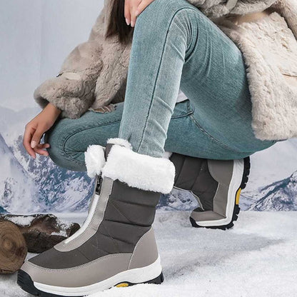 ❄️Livrare gratuită👢 Cizme de zăpadă antiderapante și călduroase pentru femei, cu fermoar
