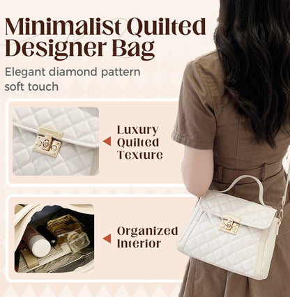 Geantă minimalistă matlasată de designer