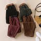 Pantaloni harem din catifea cu căptușeală călduroasă pentru femei