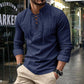 👔 50% REDUCERE ACUM! 💎 Cămașă casual pentru bărbați, culoare solidă – guler cu șireturi, guler modern și bumbac respirabil ✨