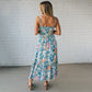 🌺Rochie fluidă cu bretele și imprimeu floral pentru femei💃