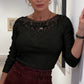 🌹Bluză elegantă pentru femei, cu decolteu din dantelă și croială slim fit👚