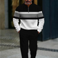 🎉 50% REDUCERE ACUM! 👖Set pulover și pantaloni cu imprimeu grafic pentru bărbați