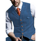 👔Vestă cu rever din tweed în carouri pentru bărbați