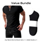 👕Set de cămașă casual cu guler cu fermoar și pantaloni scurți de vară👍