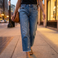 💝Reducere de 40%👖Blugi retro pentru femei, croiți drept, cu talie joasă