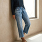 💝Reducere de 40%👖Blugi retro pentru femei, croiți drept, cu talie joasă