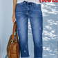 💝Reducere de 40%👖Blugi retro pentru femei, croiți drept, cu talie joasă