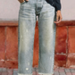 💝Reducere de 40%👖Blugi retro pentru femei, croiți drept, cu talie joasă