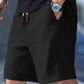 🩳Pantaloni scurți casual pentru bărbați, din tricot waffle, cu șnur