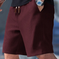 🩳Pantaloni scurți casual pentru bărbați, din tricot waffle, cu șnur