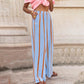 🌸Pantaloni casual cu dungi și croi larg pentru femei