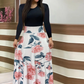 Rochie cu mâneci lungi și imprimeu floral pentru femei