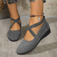 Pantofi eleganți cu talpă joasă, curea elastică și culoare solidă🥿