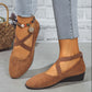 Pantofi eleganți cu talpă joasă, curea elastică și culoare solidă🥿