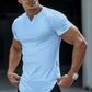 👕 REDUCERE DE 40% TIMP LIMITAT! 💪 Tricou sport casual pentru bărbați, cu guler în V, uni – Potrivit slim, elastic premium, stil modern ✨