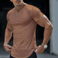 👕 REDUCERE DE 40% TIMP LIMITAT! 💪 Tricou sport casual pentru bărbați, cu guler în V, uni – Potrivit slim, elastic premium, stil modern ✨