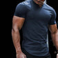 👕 REDUCERE DE 40% TIMP LIMITAT! 💪 Tricou sport casual pentru bărbați, cu guler în V, uni – Potrivit slim, elastic premium, stil modern ✨