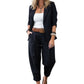 Set 2 piese de blazer și pantaloni casual damă