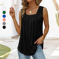 👚 REDUCERE DE 60%! 🌸 Tricou fără mâneci cu guler pătrat – Material moale, croială la modă și versatilă ✨