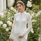 🎁Noutate cu 50% reducere💥Bluză elegantă din dantelă cu decupaje și mâneci clopot
