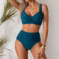 📢📢REDUCERE DE 50%!! 🏖️S-3XL👙Set de bikini cu bretele subțiri, din două piese