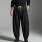 Pantaloni casual pentru bărbați, cu croială largă și șnur