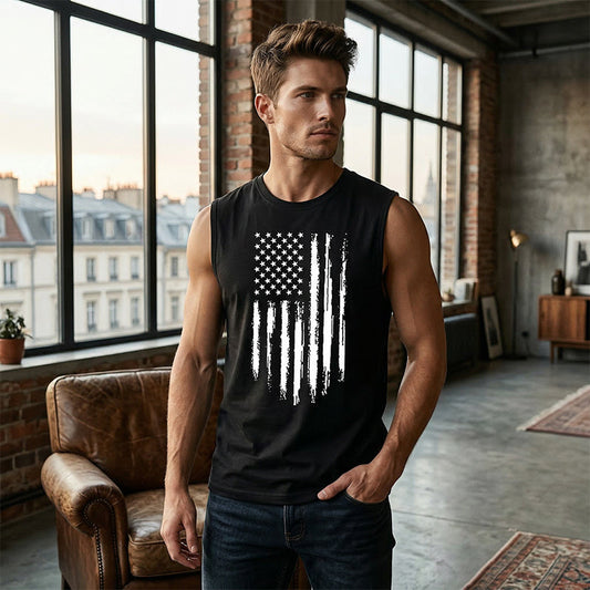 Tricou fără mâneci pentru bărbați, cu croială largă, respirabil, pentru sală și ținute casual