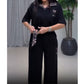 Set din două piese pentru femei: bluză și pantaloni casual