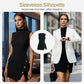 Rochie mini asimetrică fără mâneci, cu guler înalt, pentru femei