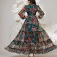🔥Livrare gratuită!🌹Romantic V-Neck Lantern Sleeve Floral Dress