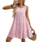 💖ULTIMA ZI DE REDUCERI – 50% REDUCERE💖Rochie casual fără mâneci, în carouri, cu croi în A, pentru femei