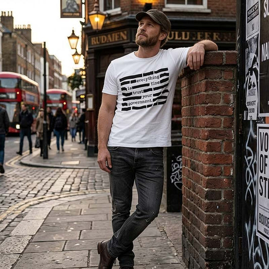 👕Tricou satiric „Ai încredere în guvernul tău”