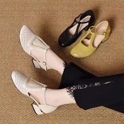 Sandale elegante pentru femei, cu vârful închis și decupaje