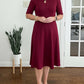 【S-3XL】🔥 Rochie elegantă cu decolteu rotund și dungi verticale