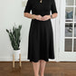 【S-3XL】🔥 Rochie elegantă cu decolteu rotund și dungi verticale