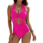 🩱Costum de baie cu decolteu halter pentru femei, cu efect de modelare a taliei