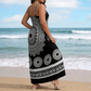 👗Noutate❣️Rochie maxi cu bretele, imprimeu mandala în stil boem