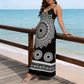 👗Noutate❣️Rochie maxi cu bretele, imprimeu mandala în stil boem