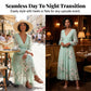 🌸Rochie cu imprimeu floral, decolteu în V și mâneci lungi, cu pliuri