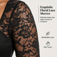 Rochie mini pentru femei cu croi în A, mărime mare, cu mâneci din dantelă