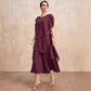 💃Rochie elegantă în straturi, cu mâneci fluturate