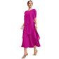 💃Rochie elegantă în straturi, cu mâneci fluturate