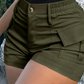 🥳REDUCERE DE VARĂ🥳💞PESTE 50.000 DE VÂNZĂRI!💥50% REDUCERE! 🔥Pantaloni scurți cargo cu talie înaltă pentru femei, cu buzunare
