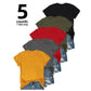 🔥🔥Set de 5 tricou versatil în culori solide👚